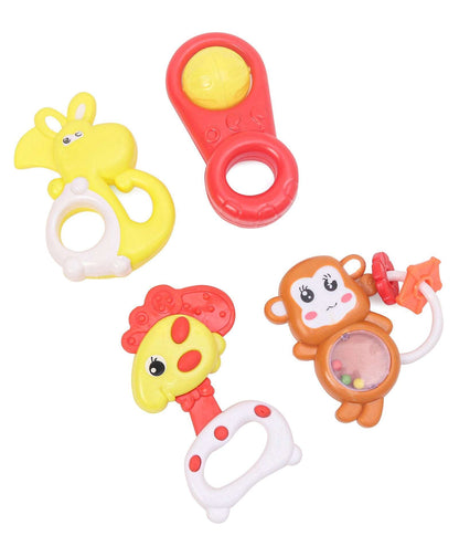 AZI TOYS BABY RATTLE AND TEETHER SET OF 4 RATTLE BEST GIFT FOR NEW BORN BAY'S