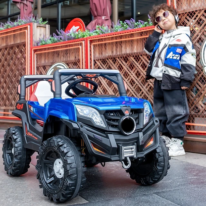 Rechargeable Battery Operated 4x4 Jeep For Kids With Music System and Remote control.