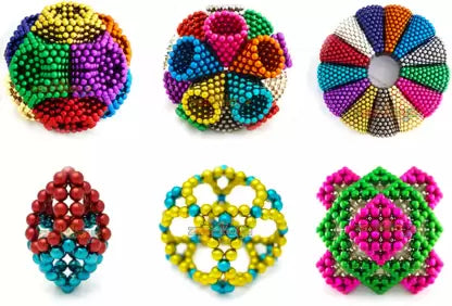 AZI KIDS  DIY Balls Magnetic Set Magic Building Toy for Home Office Decoration & Stress Relief etc (Multicolor Color)