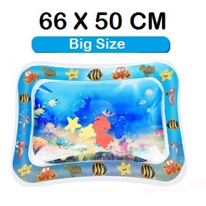 Baby Kids Water Play Mat Toys Inflatable Infant Tummy Time Playmat Toddler for Baby Fun Activity (Blue,Pack of 1)