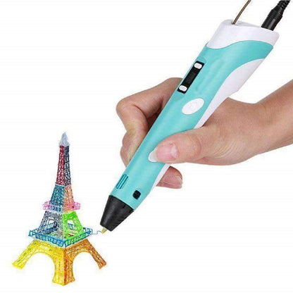 AZi® 3D Pen-2 Professional | 3D Printing Drawing Pen with 3 x 1.75mm ABS/PLA Filament for Creative Modelling, Project and Education Purpose Pack of 1