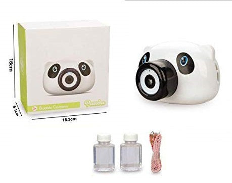 AZi Bubble Camera Machine, Panda Shape Camera with Music and Light, Bubble Blower for Kids