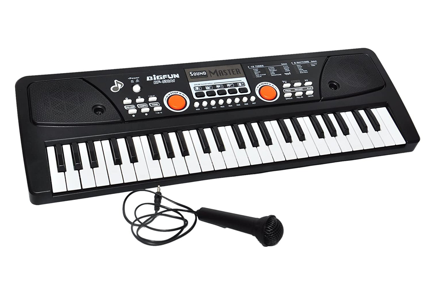 Piano with 49 Keys Musical Electronic Keyboard with Microphone.BF-530A1  (Multicolor)