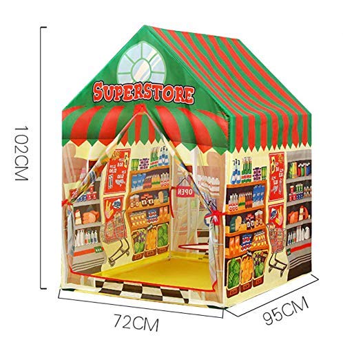 AZi Foldable Pop Up Jumbo Size Super Store Market Play Tent for Kids (SUPER STORE)