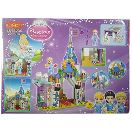 Happy Princess Dreamworlds Magic Castle with Block Set Toy for Kids and Girls ( Pink Castle - 200 Blocks)