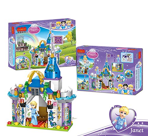 Happy Princess Dreamworlds Magic Castle with Block Set Toy for Kids and Girls ( Pink Castle - 200 Blocks)