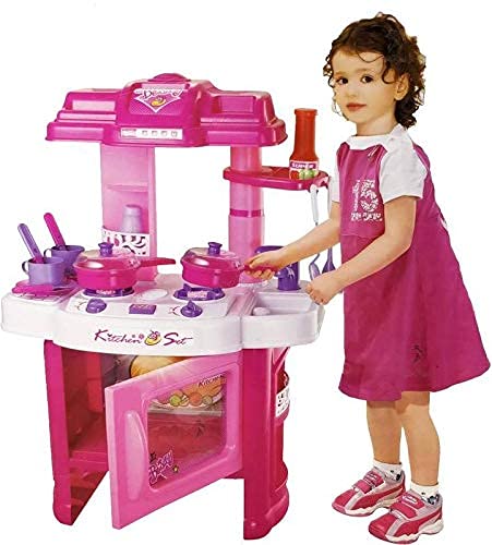 Funrally® Kitchen Set Liberty Imports Deluxe Beauty Kitchen Appliance Cooking Play Set | Multicolor