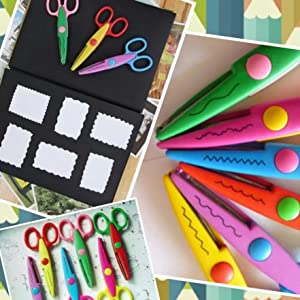Decorative Paper Edge Scissor Set –1 Colorful Paper Edger Scissors Great for Kids, Teachers, Crafts, Scrapbooking, DIY Projects and Kids Crafts