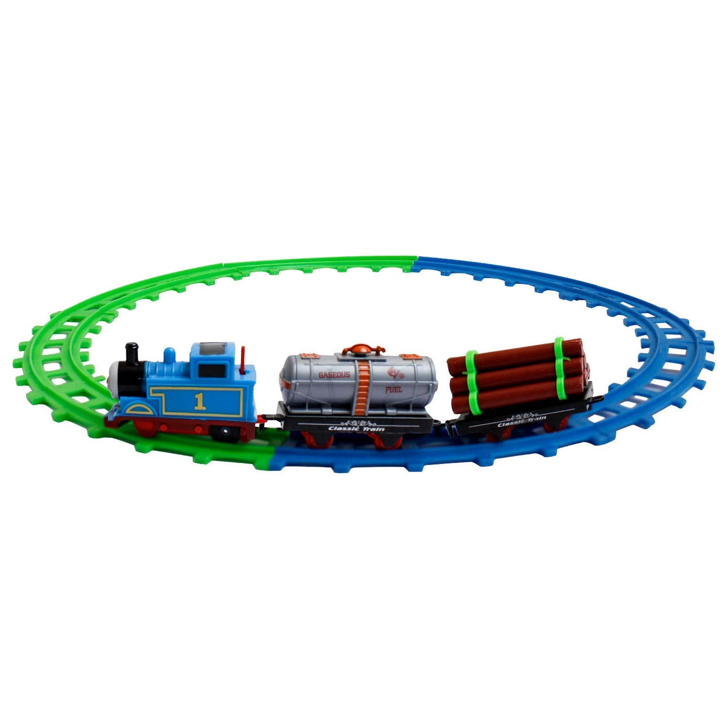 Thomas Cartoon Train Track Set Toy for Kids (Multicolor, Pack of: 1)