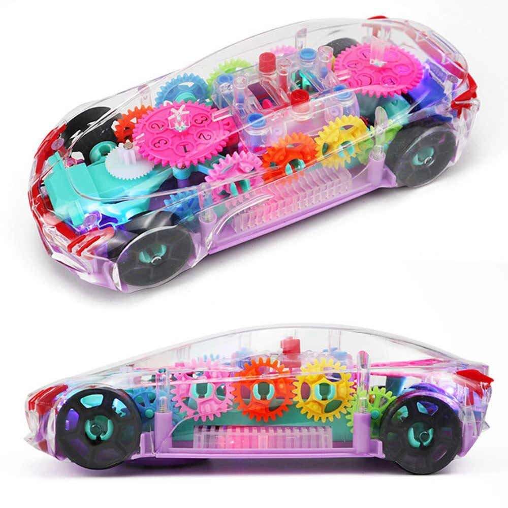AZi Concept Musical and 3D Lights Kids  Transparent Car, Toy for 2-5 Year Kids Baby Toy
