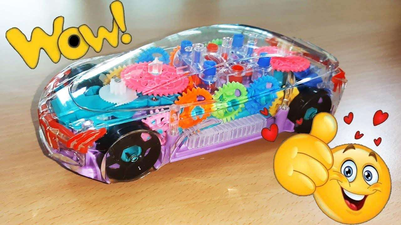 AZi Concept Musical and 3D Lights Kids  Transparent Car, Toy for 2-5 Year Kids Baby Toy