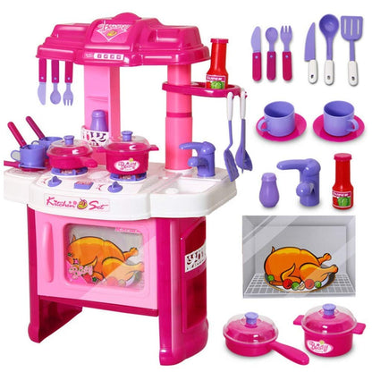 Funrally® Kitchen Set Liberty Imports Deluxe Beauty Kitchen Appliance Cooking Play Set | Multicolor