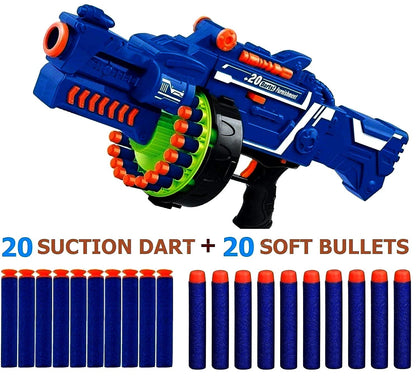 Funrally® Big Size Blaze Storm Battery Operated Soft Bullet Gun Comes with 40 Safe Soft Foam Bullets (Multi-Colour)