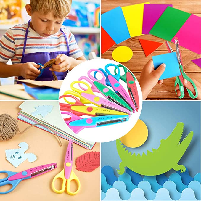 Decorative Paper Edge Scissor Set –1 Colorful Paper Edger Scissors Great for Kids, Teachers, Crafts, Scrapbooking, DIY Projects and Kids Crafts