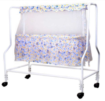 AZi Toys Heavy Quality Baby Cradle With Mosquito Protection Net and Wheel Attachments
