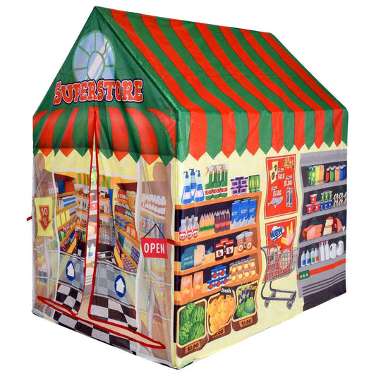 AZi Foldable Pop Up Jumbo Size Super Store Market Play Tent for Kids (SUPER STORE)