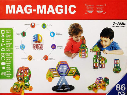 Magic Designer Creativity Theme Brain Training Magnetic  86 PCS (Multicolor)