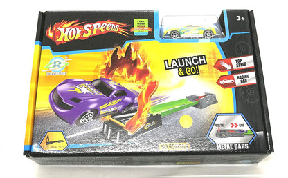 Hot Speed Powerful Spin Loop Way Racing Inertia Car Set with 2 Vehicles for Kids
