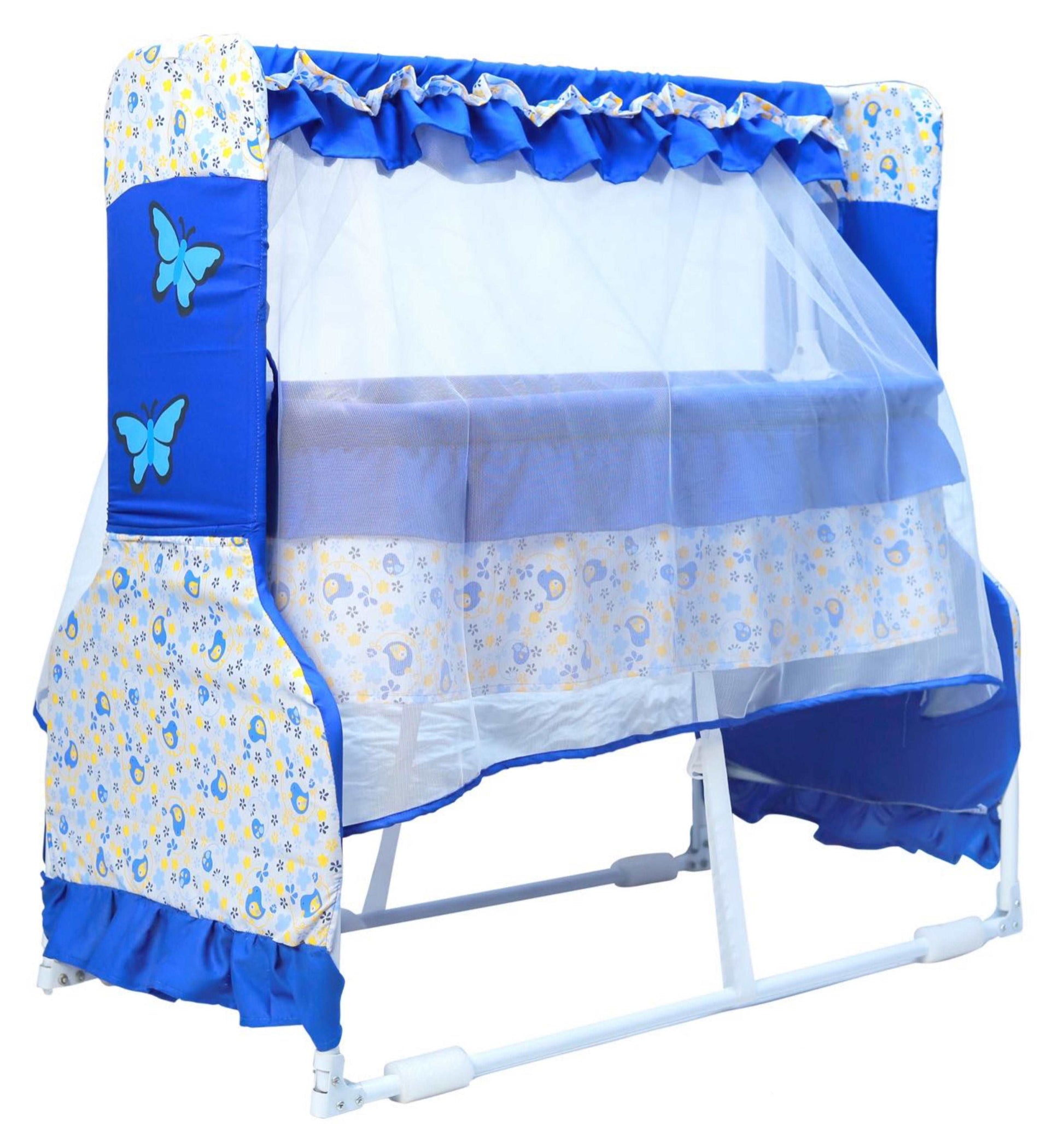 AZi Toys Beautiful Cool Baby Cradle With Mosquito Net and Folding Feature Up to 18kg Capacity
