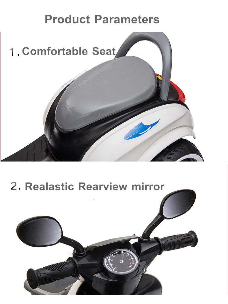 Small Rechargeable Motor Bikes Motor Car Motorcycle For Kids With 6V4.5*1 Battery