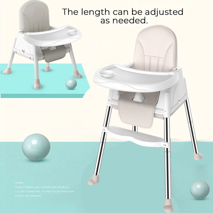 Adjustable 3 in 1 High Chair for Baby Kids, Safety Toddler Feeding Booster Seat Dining Table Chair 3 in 1