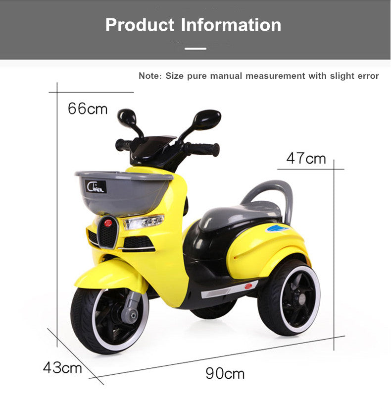 Small Rechargeable Motor Bikes Motor Car Motorcycle For Kids With 6V4.5*1 Battery