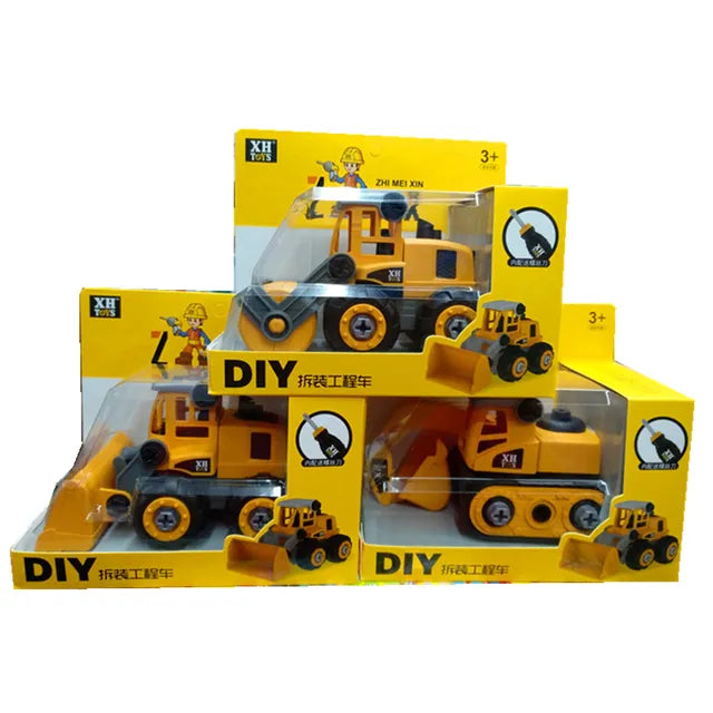 AZi Toys DIY Vehicles Assembly Set, Engineering Construction Truck Set with Screwdriver
