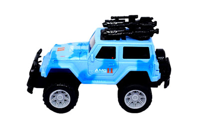 AZi® Pack of 2 Small Size Kids Toy Set for Small Kids | Children | Daily Use Toys | Cross Country Mini Jeep with Music and Sound | Multicolor | Multi Design
