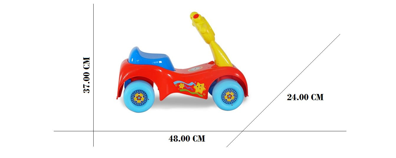 AZi TOYS Kids Ride On Push Car with Music & Light for Toddlers Baby | Baby Music Rider & Infant Baby car Toys | Kids Suitable for Boys & Girls (1-2 Years) (Multicolored)