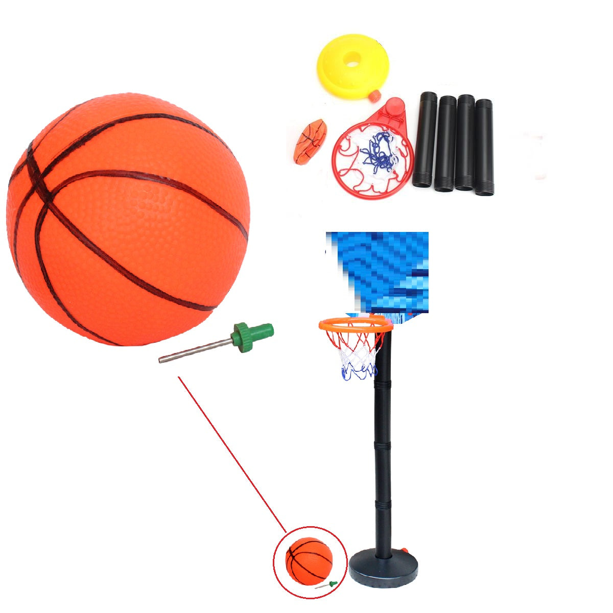 Mini Adjustable Basketball Portable Set