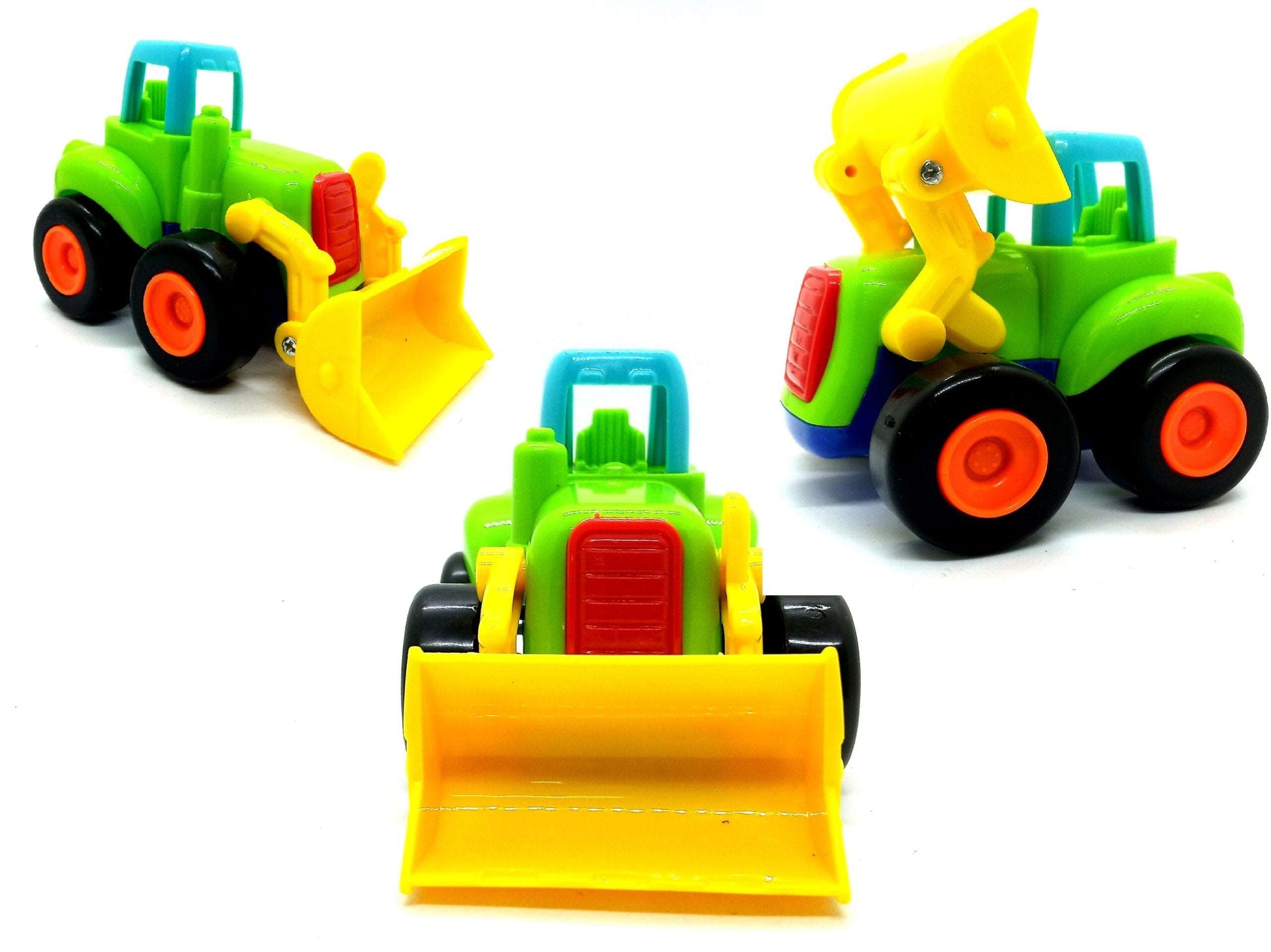AZi Truck Engineering Unbreakable Construction Automobile Car Toy Set JCB Truck Toys for Kids of (Multi Color) Pack of 4