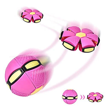 AZi® Flying Disc Ball Magic Frisbee Deformation UFO Soccor Football Flat Throw Disc with LED Light Flying Toys Air Hover Outdoor Garden Beach Game Toy (Pack of 1) Multi Color