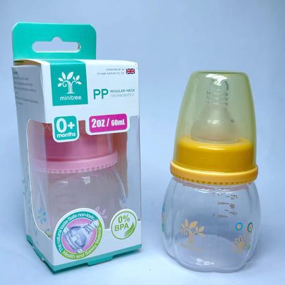 PP Minitree Regular Neck  Feeding Bottle 2oz/60ml (Multicolor)