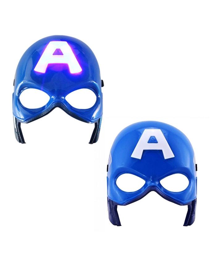 AZi® Kids Captain Amerika Mask Half Helmet Light Up | Avenjers Alliance Captain Amerika LED Mask
