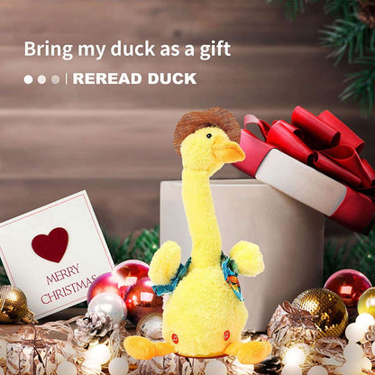 AZi® Electronic Dancing Duck Toy with Lighting, Singing Cactus Recording and Repeat Your Words, Duck Mimicking Toy for Kids