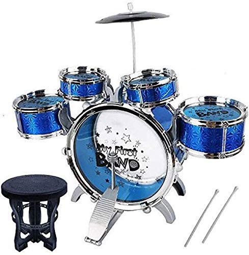 AZi Big Size Jazz Drum Set with Chair Musical Toy Instrument for Kids.
