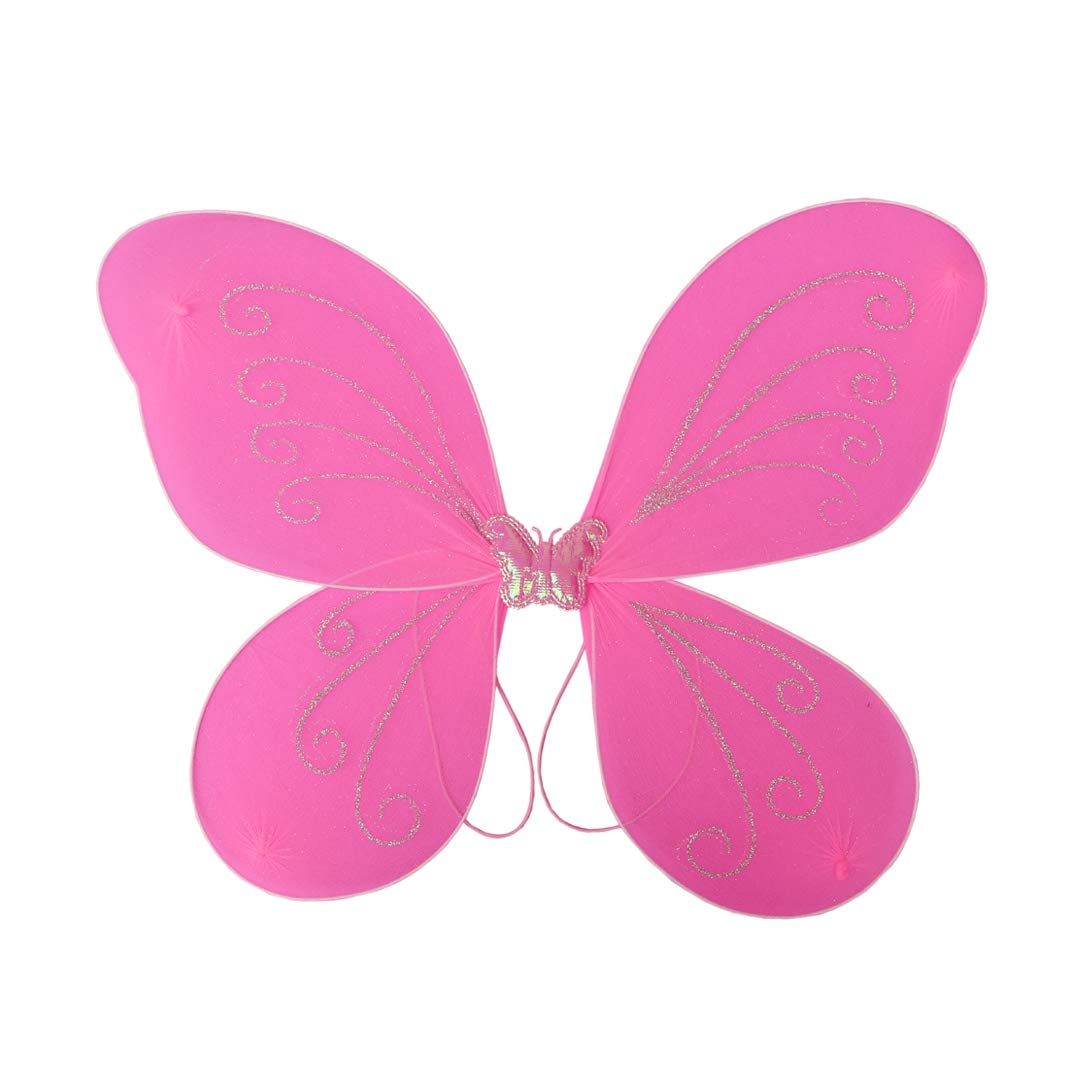 AZi® Fairy Butterfly Wings Costume Complete Set (Wings, Hairband, Stick) for Girls Kids Fancy Dress Costume | Pack of 1