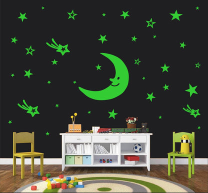 AZi® Glowing Star Glow in The Dark Stickers Radium Wall Stickers – Star Galaxy in Your Room - Pack 2