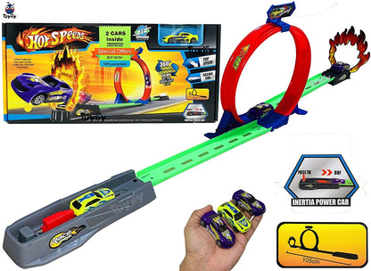 Launch Race and Go with Racing Cars Launcher with top Speed Metal car-Gift for Boys (360 Degree)