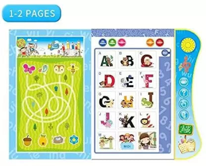 Intelligent Children Book -My Book Musical English Educational English Learning E-Book Electronic Sound Early Learning Toy Learning Book for 3 + Year Kids, Boys & Girl's Tolders For Kids Boys Girls Birthday Return Gift