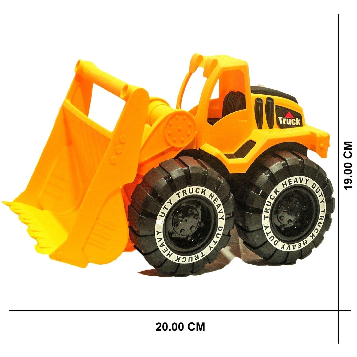 High Quality Friction Powered Big Bulldozer and Excavator Toy for Kids (Yellow, Large) (Second Edition)