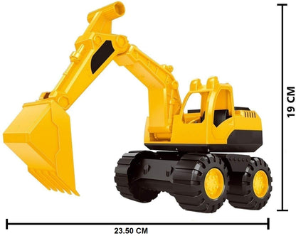 High Quality Friction Powered Big Bulldozer and Excavator Toy for Kids (Yellow, Large) (First Edition)