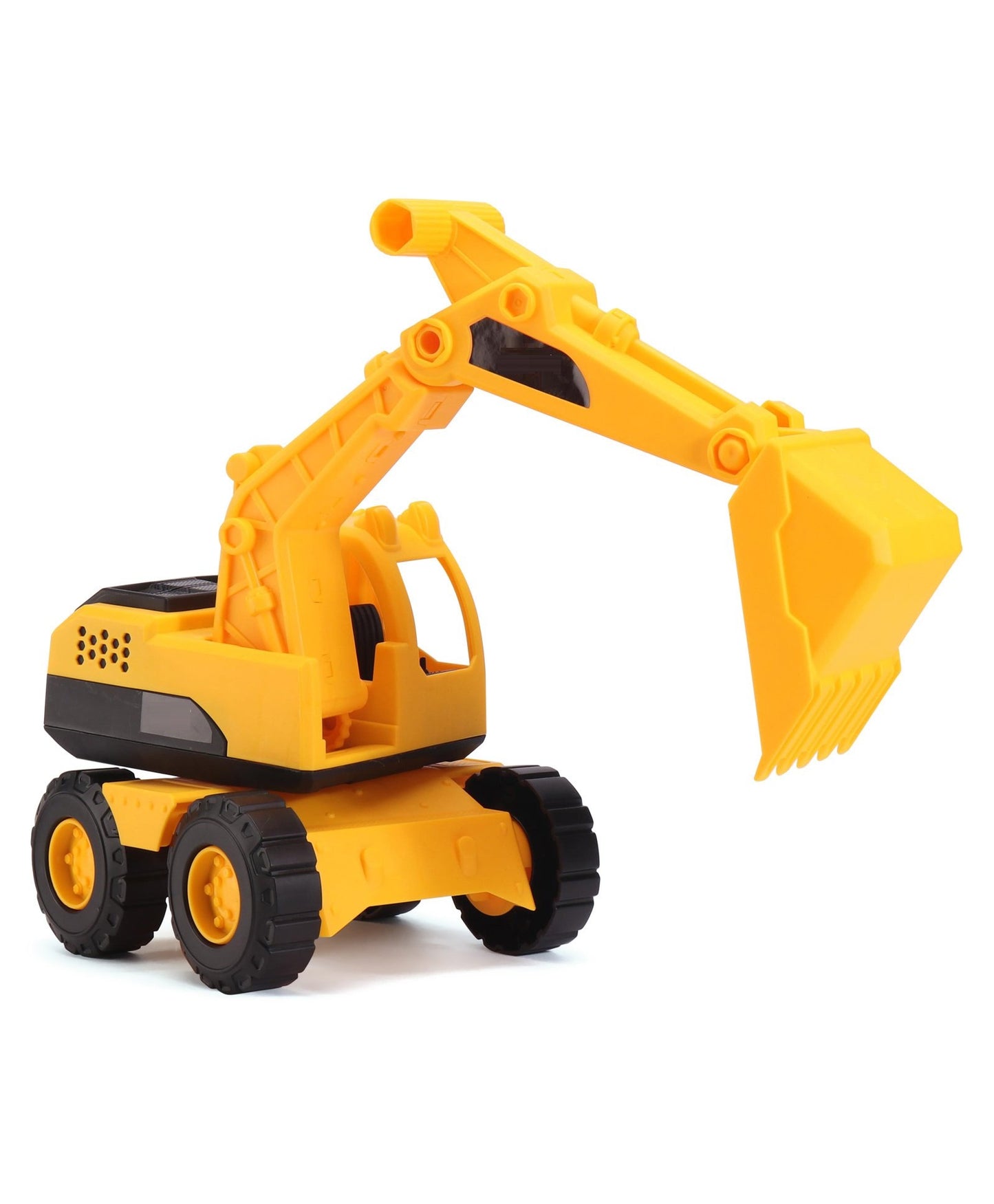 High Quality Friction Powered Big Bulldozer and Excavator Toy for Kids (Yellow, Large) (First Edition)
