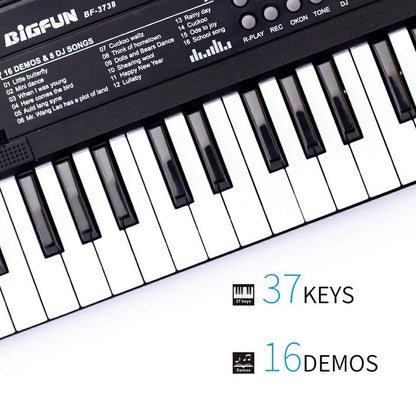 Bigfun 37 Keys Electronic Keyboard Piano Digital Music Key Board with Microphone Children Gift Wonderful Musical Enlightenment
