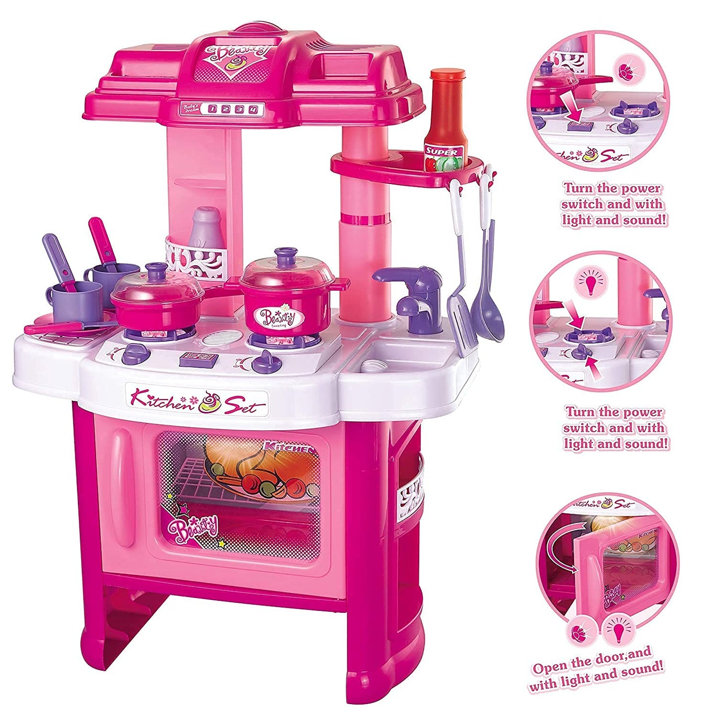 AZi® Kitchen Set Liberty Imports Deluxe Beauty Kitchen Appliance Cooking Play Set | Multicolor