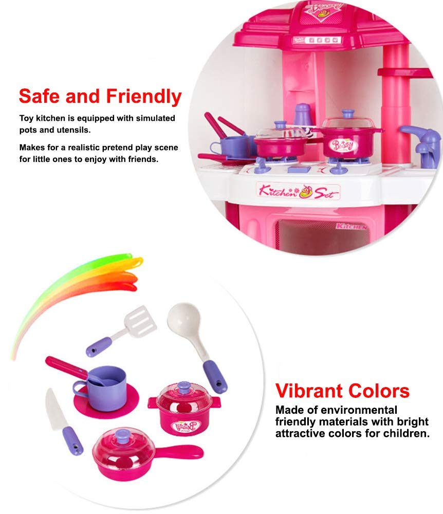 AZi® Kitchen Set Liberty Imports Deluxe Beauty Kitchen Appliance Cooking Play Set | Multicolor