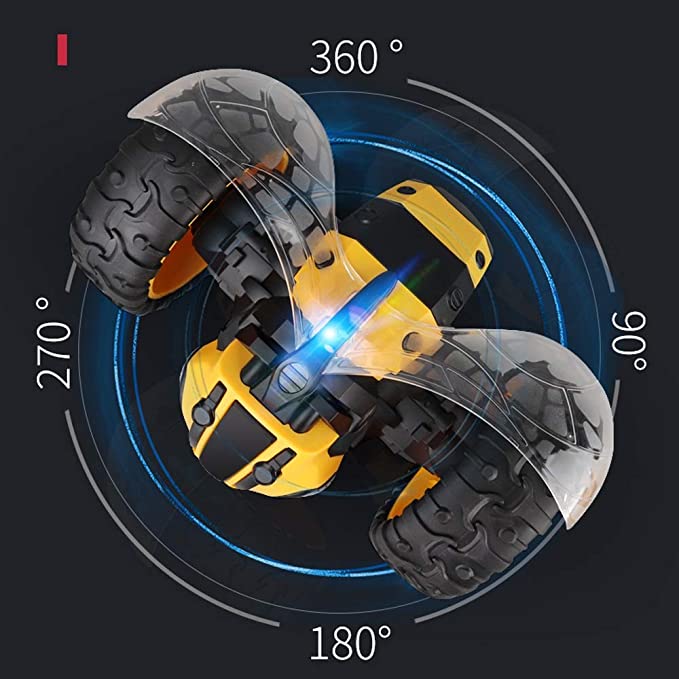 Large RC Car for Kids Remote Control Car 2.4Ghz Rechargeable Off Road Race Cars Bumble Lightning Bee Rock Crawler Music Electric RC Toys