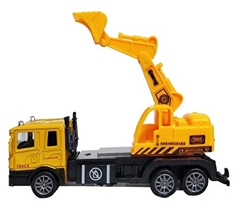 Die Cast Metal Construction Trucks Set with Light and Music - Pull Back Function Toy for Kids