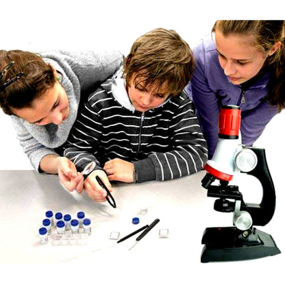 Science Microscope, Educational Toy Real Working Microscope for Kids  (Multicolor)
