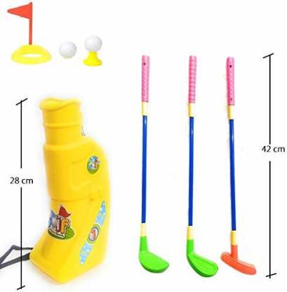 AZi Mini Golf Set with Golf Cart for Kids Early Age Sports Complete Golf Set Gift for Kids With Ball Clubs Indoor & Outdoor Game